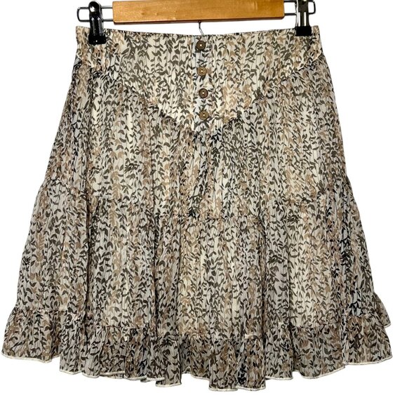 Whimsigoth Sheer Overlay Layered Skirt Fairycore Autumn Nature Granola Small - Picture 1 of 8